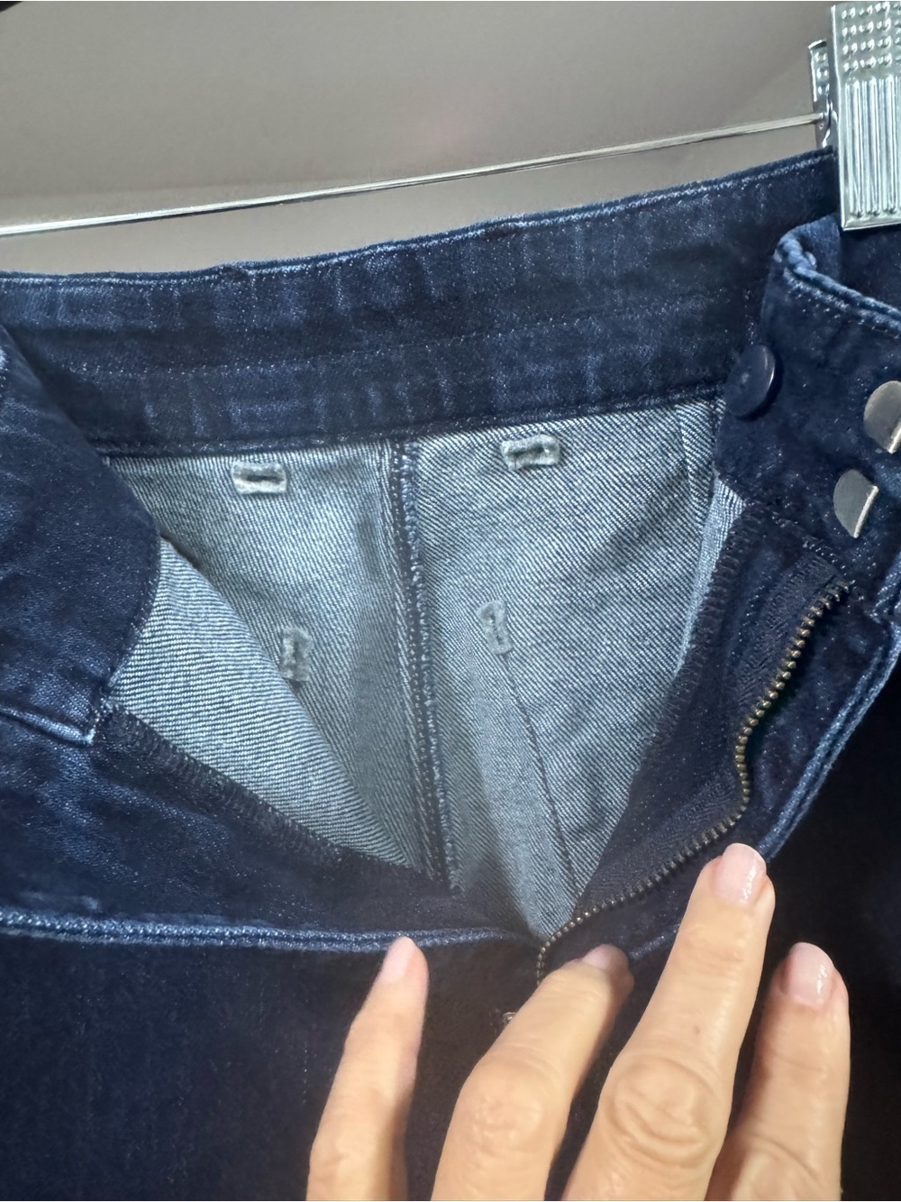 UNIQLO Wide Trouser Jeans High Rise Wide Leg Navy Size S - Picture 7 of 7